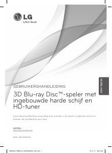 Handleiding LG HRX550 Blu-ray speler