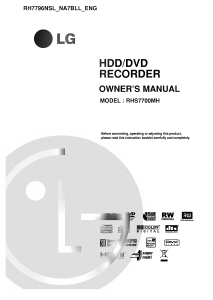 Manual LG RHS7700MH DVD Player