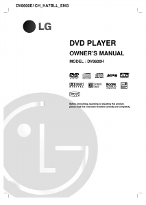 Mode d’emploi LG DV8600H Lecteur DVD