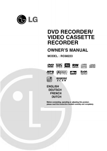 Handleiding LG RC68223S DVD-Video combinatie