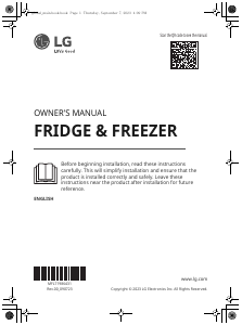 Mode d’emploi LG GSM32HSBEH Réfrigérateur combiné