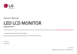 Manual LG 32UQ750P-W LED Monitor