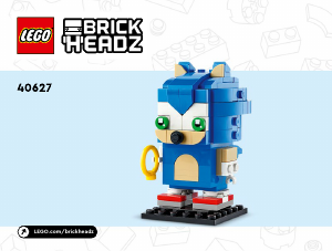 Manual Lego set 40627 Brickheadz Sonic the Hedgehog