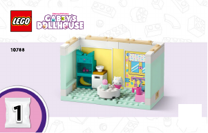 Vadovas Lego set 10788 Gabbys Dollhouse Gabės lėlių namai