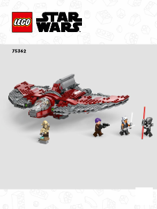 Kullanım kılavuzu Lego set 75362 Star Wars Ahsoka Tanonun T-6 Jedi Mekiği