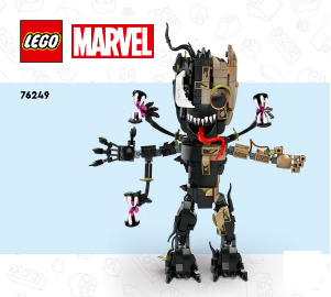 Vadovas Lego set 76249 Super Heroes Apnuodytas Groot