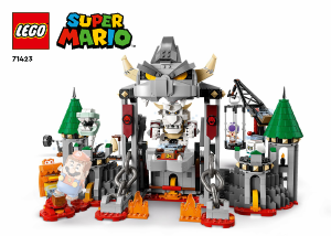 Vadovas Lego set 71423 Super Mario Drai Bauzerio pilies mūšio papildomas rinkinys