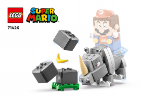 Handleiding Lego set 71420 Super Mario Uitbreidingsset: Rambi de neushoorn