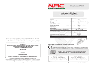 Instrukcja NAC YT4334-01 Piła łańcuchowa