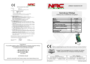 Instrukcja NAC YT5455 Rozdrabniacz