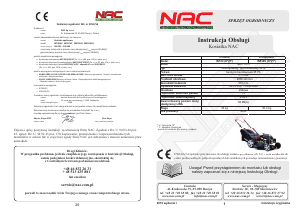 Instrukcja NAC W510Y Kosiarka