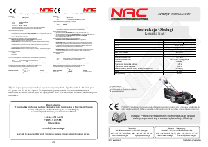 Instrukcja NAC X510VH Kosiarka