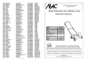 Instrukcja NAC VT1800 Wertykulator