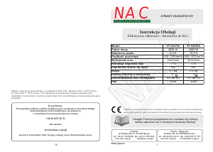 Instrukcja NAC YT623702 Dmuchawa do liści