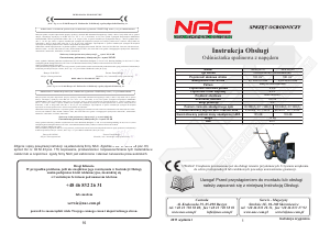 Instrukcja NAC ZLST651Q Odśnieżarka