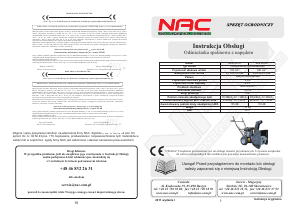 Instrukcja NAC ZLST551Q Odśnieżarka