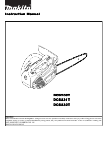 Manual Makita DCS231T Chainsaw