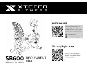 Manual XTERRA SB600 Exercise Bike