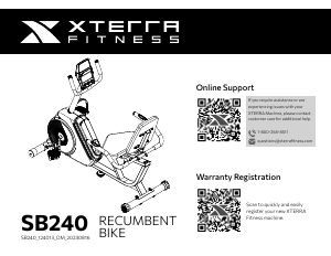 Handleiding XTERRA SB240 Hometrainer