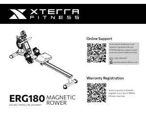 Manual XTERRA ERG180 Rowing Machine