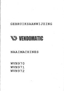 Handleiding Vendomatic WVN970 Naaimachine