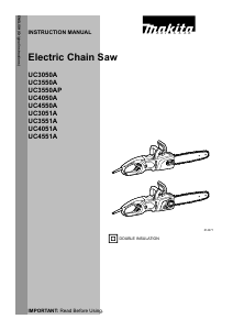 Manual Makita UC3051A Chainsaw