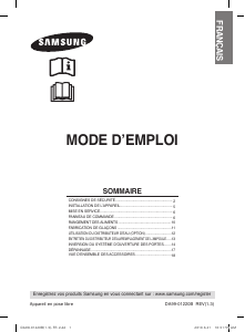 Mode d’emploi Samsung RL41PCIH Réfrigérateur combiné