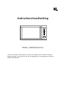 Manual Galanz D90D25ESLRIII-XC Microwave