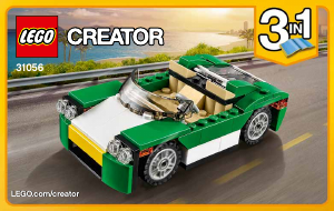 Käyttöohje Lego set 31056 Creator Vihreä avoauto