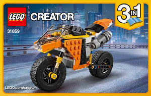 Manual de uso Lego set 31059 Creator Gran moto callejera