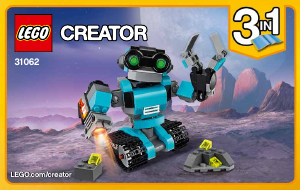 Manuale Lego set 31062 Creator Robo-esploratore