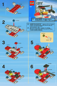 Mode d’emploi Lego set 4900 City Hélicoptère incendie