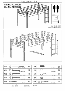 Hướng dẫn sử dụng Leen Bakker Tim Giường áp mái