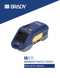 Manual Brady M611 Imprimantă de etichete