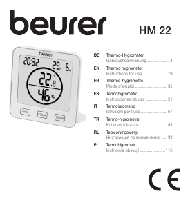 Manual Beurer HM 22 Weather Station