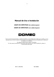 Manual de uso Domec AX2V Placa