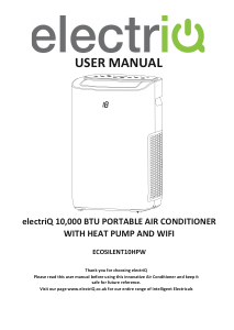 Manual ElectriQ EcoSilent10HPW Air Conditioner