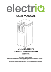 Manual ElectriQ SF8000E Air Conditioner