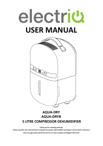 Manual ElectriQ Aqua-DryB Dehumidifier