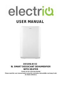 Manual ElectriQ DESD8LW-V2 Dehumidifier