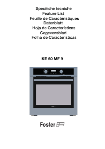 Manual Foster KE 60 MF 9 Forno