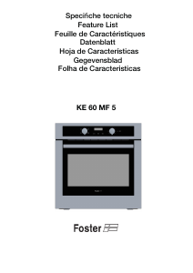 Manuale Foster KE 60 MF 5 Forno