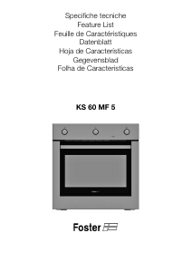 Manual Foster KS 60 MF 5 Oven