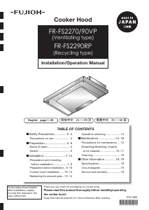 Manual Fujioh FR-FS2290RP Cooker Hood