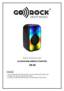 Manual Go Rock GR-65 Speaker