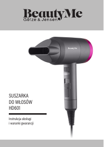 Instrukcja Götze & Jensen HD601 BeautyMe Suszarka do włosów