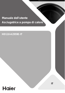 Manuale Haier HD110-A2959E-IT Asciugatrice