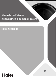 Manuale Haier HD90-A3939E Asciugatrice