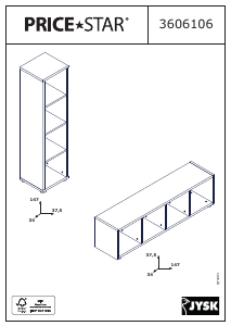 Handleiding JYSK Haldager (38x147x34) Boekenkast