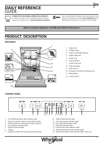 Mode d’emploi Whirlpool W2F HD624 Lave-vaisselle